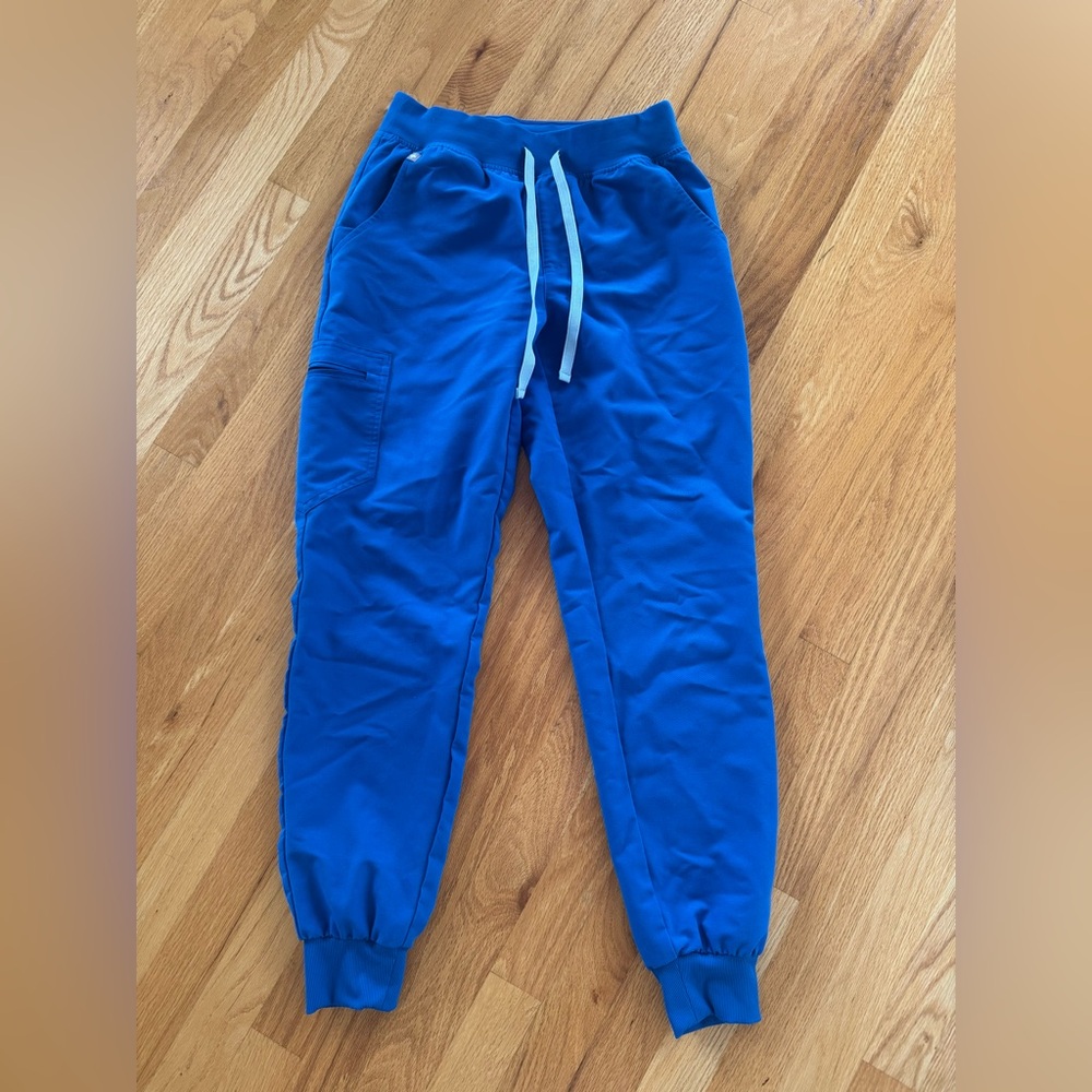 Figs royal blue jogger scrub pants